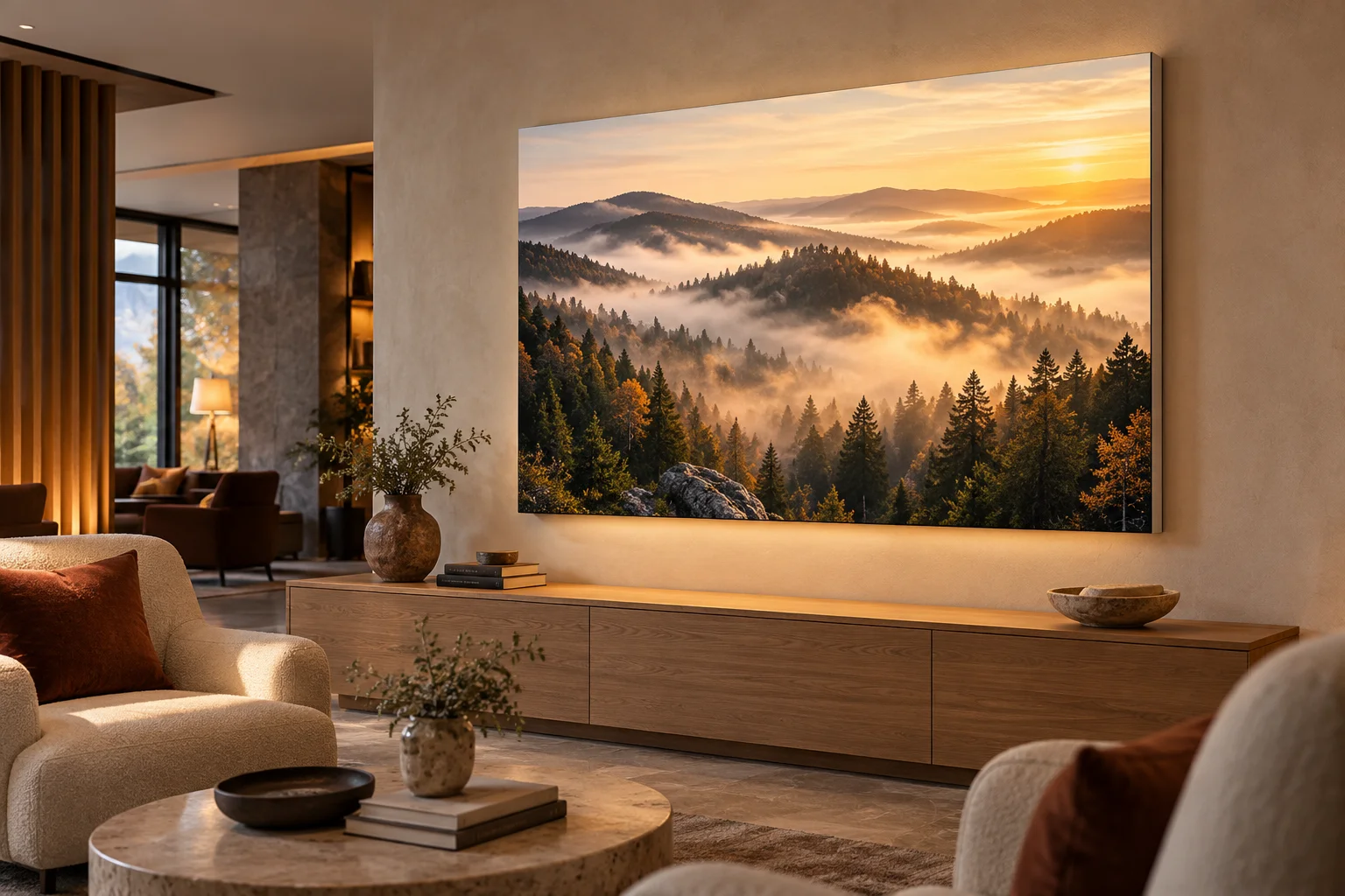 Caisson lumineux mural · LED au fond