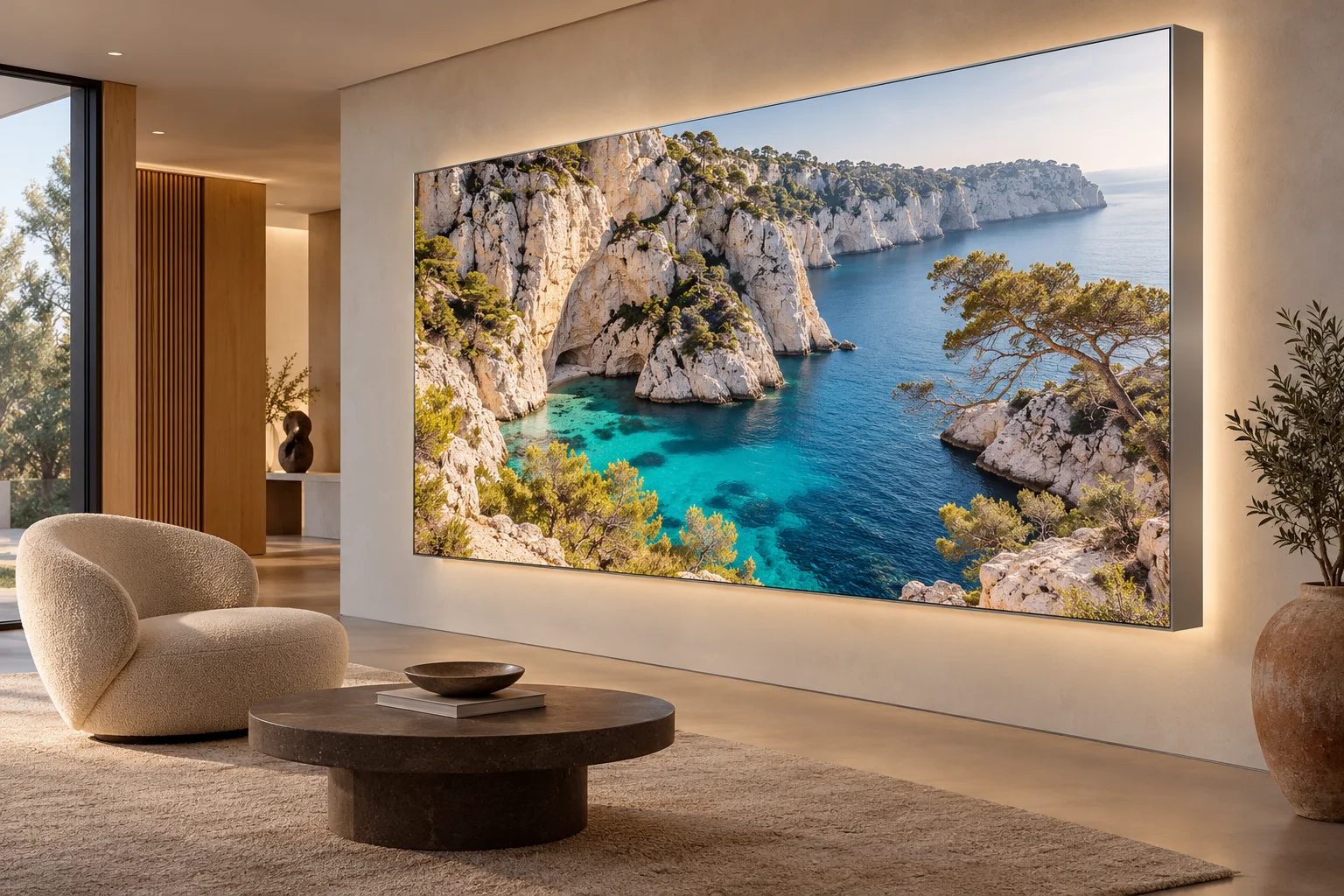 Caisson lumineux mural · LED latérales