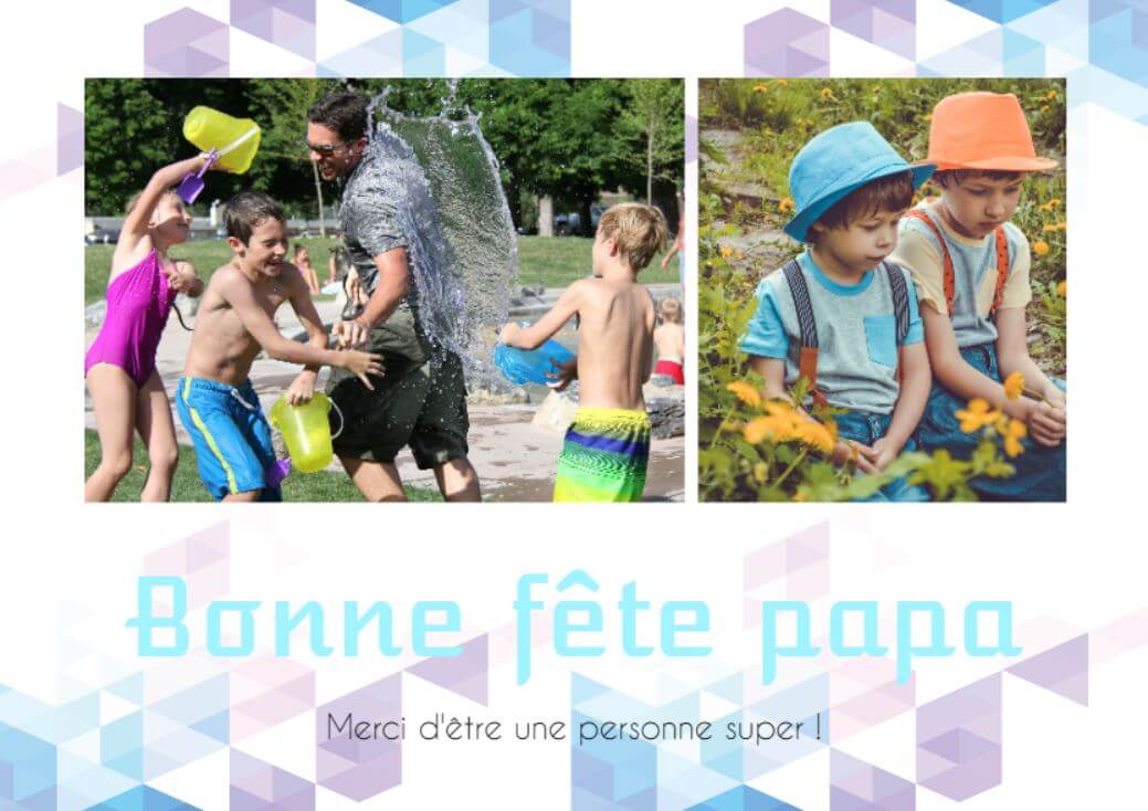 Collage photo fête des pères