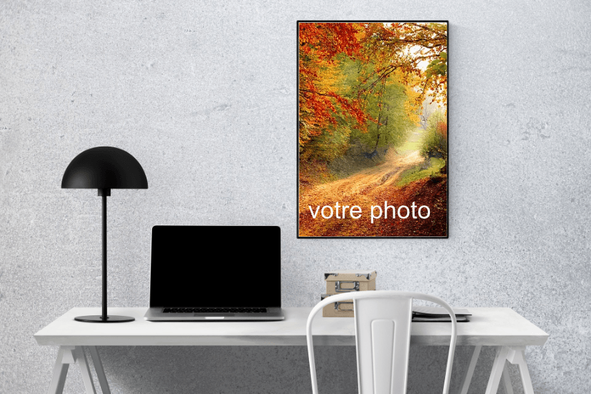 Mockup poster cadre noir