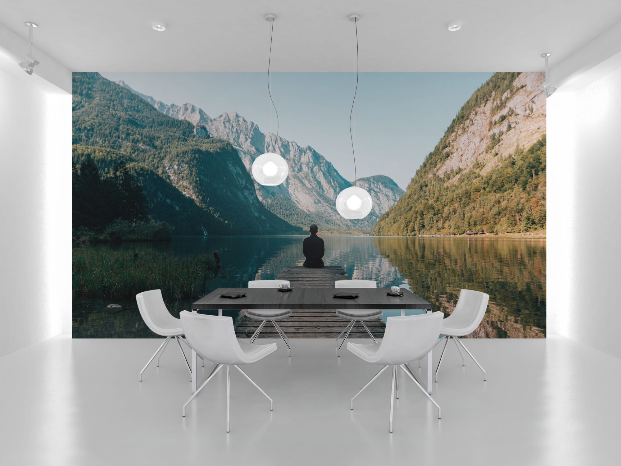 Toile murale tendue avec profilé – pour niche / plafond tendu / mur d’image