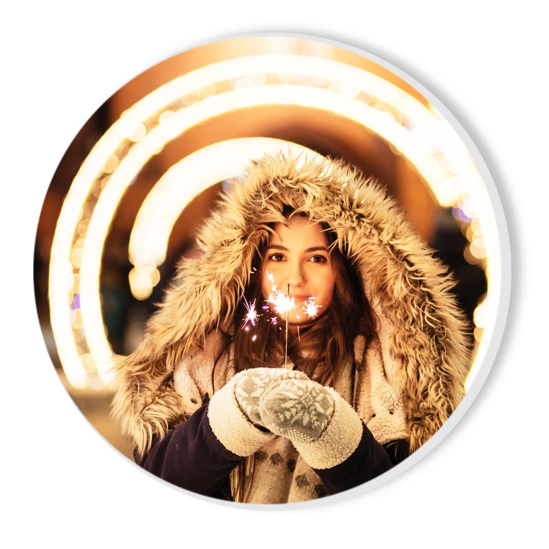 Votre photo en tableau rond