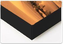 Tranche noire sur un châssis Wallprint