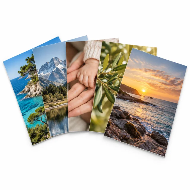 Tirages photo — mockup sur fond blanc