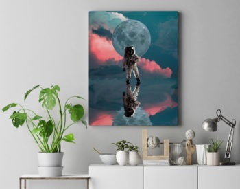 Mockup tableau intérieur moderne - format portrait